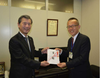寄付金収受式ならびに豊中市長感謝状贈呈